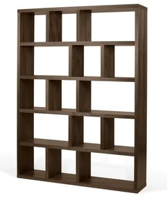 Libreria marrone effetto noce 150x198 cm Berlin - TemaHome
