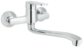 Miscelatore lavello a muro cromato con canna girevole serie Juliette