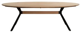 Tavolo da pranzo con piano in legno di quercia di colore naturale 100x240 cm Nori - Light &amp; Living