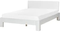 Letto in legno di pino bianco matrimoniale 140 cm 6 testiera a doghe minimalista