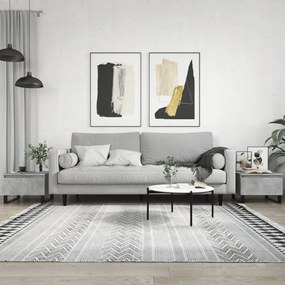 Tavolini Salotto 2pz Grigio Cemento 50x46x35 Legno Multistrato /