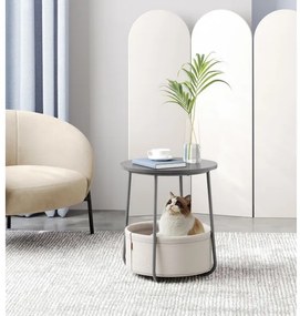 Tavolino d'appoggio NOIRA grigio/bianco