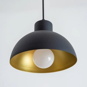 Lampadario a sospensione VESPER 1xE27/15W/230 Ø 18 cm nero/oro