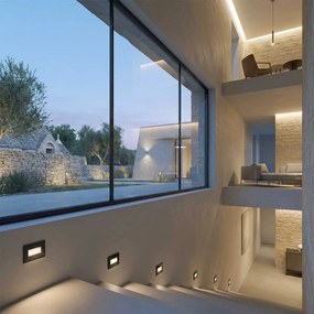 Segnapasso LED per Scatola 503 3.5W IP65 - Luce Asimmetrica Colore Bianco Caldo 2.700K