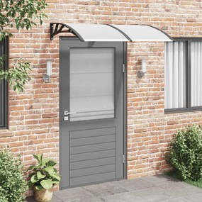 Tettoia Per Porta Nero E Trasparente 150x75 Cm İn Policarbonato /