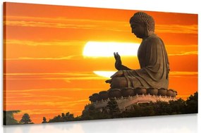 Quadro su tela – Statua di Buddha al tramonto