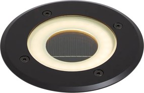 Faretto da terra moderno nero con LED ricaricabile solare IP65 - Solyx