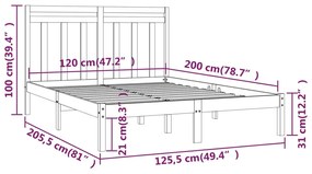 Giroletto Miele in Legno Massello 120x200 cm