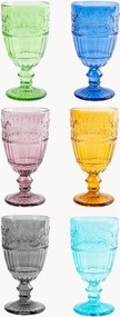 Set di 6 bicchieri da vino Country Flower