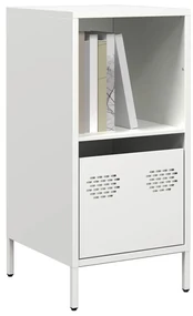 Credenza Bianca 35x39x73,5 Cm İn Acciaio Laminato A Freddo /