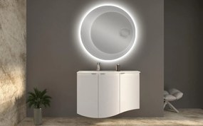 Mobile sottolavabo e lavabo Onda per vasca a destra bianco opaco L 104 x H 70 x P 51 cm
