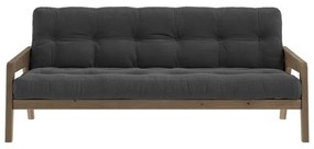 Divano letto in velluto a coste grigio 204 cm Grab - Karup Design