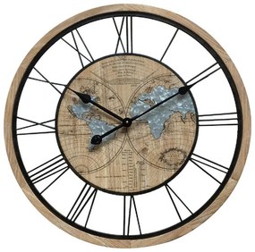 Orologio World in mdf, bianco e beige