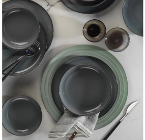 Set da tavola 12 pezzi grigio/porcellana
