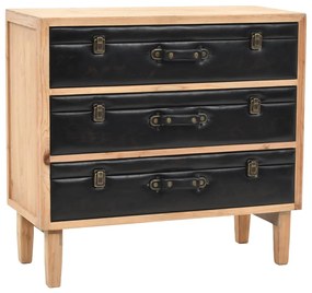 Cassettiera İn Legno Massello Di Abete 80x36x75 Cm /
