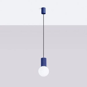 Sollux SL.1739 - Lampadario a sospensione con filo HALO 1xG9/8W/230V diametro 12 cm blu
