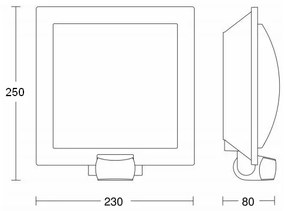 Steinel 566814 - Applique da esterno con sensore 1xE27/60W/240V L 20 S
