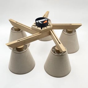 Brilagi - LED  Lampadario a plafone ANTHONY 5xE14/40W/230V quercia/beige