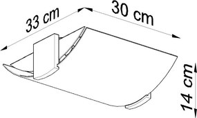 Plafoniera da soffitto EMILIO 2xE27 in Legno e Vetro