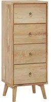 Cassettiera 40x30x100 cm in Legno Massello di Teak cod mxl 74658