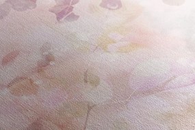 Stampa su tela – Foglie con tocco pastello