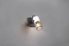 Tosh spot cilindro gabbia metallo nero opaco e legno l. 9cm 1 luce ...