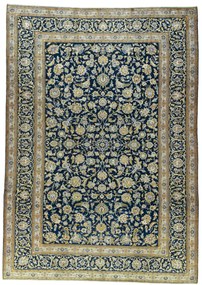 Kashan Tappeto persiano 270 x 380 Blu (Iran) Annodato A Mano