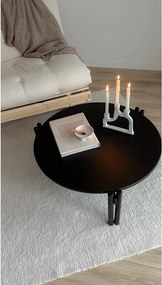 Tavolino rotondo nero in legno di pino ø 80 cm Sticks - Karup Design