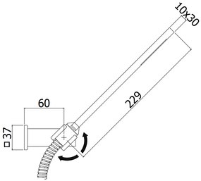 Paffoni level zdup058 doccetta premium monogetto con supporto snodato e flessibile 150 cm in abs cromo