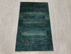 Loribaft Tappeto 80x130 Verde (Iran) Annodato A Mano