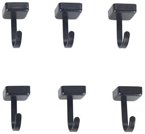 WENKO 71149800 - Ganci JET 2,2x3,9 cm nero/argento