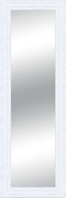 Specchio Teresa rettangolare in legno bianco opaco 68 x 168 cm