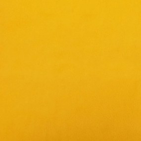 Poggiapiedi giallo senape 60x60x36 cm in velluto