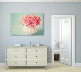 Quadro su tela – Rose nel vaso