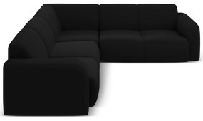 Divano angolare nero in tessuto bouclé (angolo variabile / a L) Molino - Micadoni Home