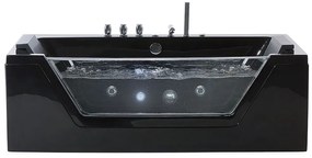 Vasca idromassaggio nera 162 x 76 cm con LED SAMANA Beliani
