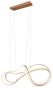 Lampada a sospensione a LED con paralume in metallo color oro Nala - Trio Select