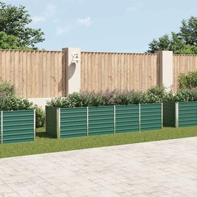 Letto Rialzato Giardino İn Acciaio Zincato 320x80x77 Cm Verde /