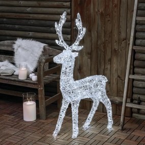 Figura natalizia illuminata 3D 400 lampadine bianco freddo H 120 cm