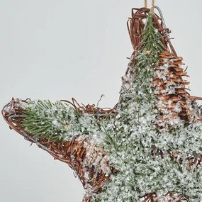 Bizzotto  Decorazioni natalizie PENDAGLIO RATTAN STELLA GHIACCIATO L  Bizzotto