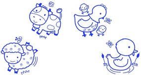 Timbri per bambini StampoBaby - Animali di casa