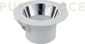 Incasso led mack bianco e cromo 15w 1650lm 4000k 15x8,1cm