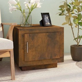 Tavolino Da Salotto Rovere Fumo 51x50x45cm İn Legno Multistrato /