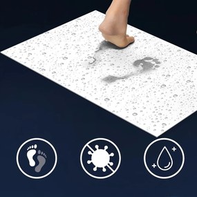 Tappetino per il bagno grigio chiaro 50x120 cm Splash – douceur d'intérieur