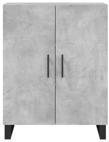 Credenza Grigio Cemento 69,5x34x180 cm in Legno Multistrato