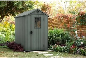 Casetta Da Giardino In Resina 125,8x184,5x205,1H Cm Darwin 4x6 Verde Keter