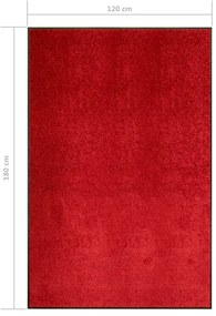 Zerbino Lavabile Rosso 120x180 cm