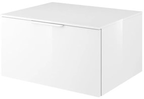 Mobile da bagno sotto lavabo Neo bianco laccato lucido L 60 x H 33 x P 48 cm 1 cassetto, lavabo non incluso