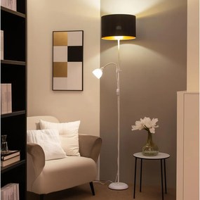 Brilagi - Lampada da terra CERIA 1xE27/100W/230V + 1xE14/25W bianco/nero