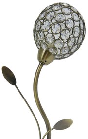 Lampada Da Scrivania Contemporanea Bellis Ii Acciaio Ottone Vetro 1 Luce G9